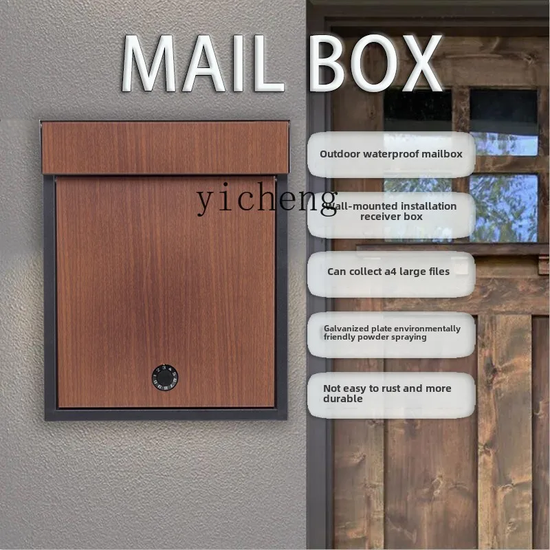 l6 outdoor waterproof letter suggestion box, new wall-hanging multi-functional mailbox with lock, employee suggestion box