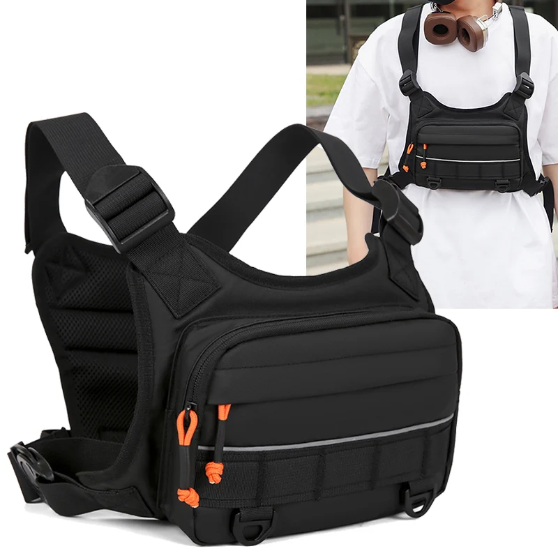 Bolsa pectoral táctica ligera reflectante para correr y senderismo - imagen 3