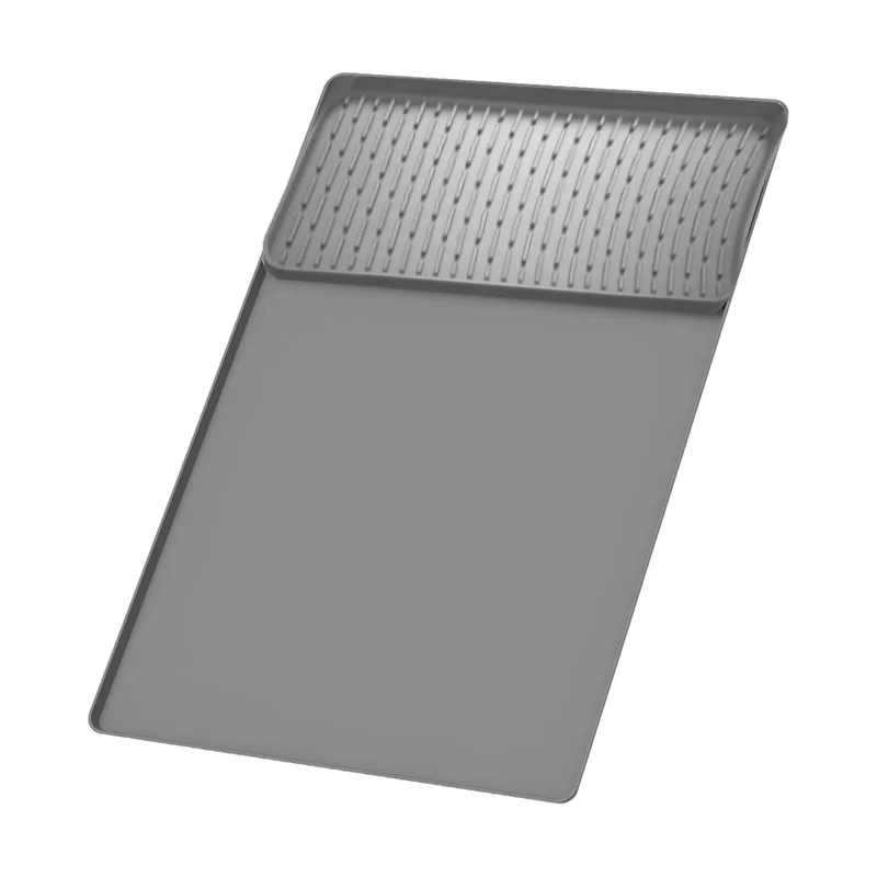 حصيرة صانع القهوة لأسطح الكونترتوب 15.75X23.6In حصيرة بار القهوة مع حصيرة تجفيف الأطباق القابلة للفصل المرتفعة المقاومة للانسكاب Edgesa83x