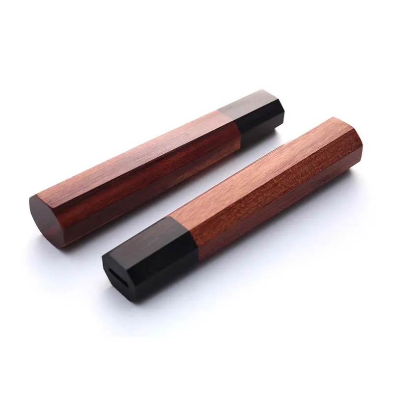 1pcs Professional Octagonal Knife Handle - Exotic Wood & Horn Ferrule for Japanese Chef Knives