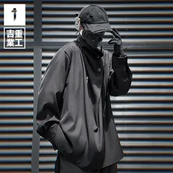 11 BYBB'S DARK Men Turtleneck Sweat Shirts Techwear 2024 Autumn Sweatshirt Hip Hop Streetwear Pullover Harajuku Men Clothing