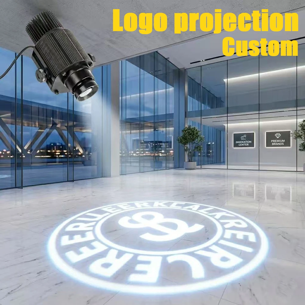 Custom GOBO Projector Light Custom Logo Light Outdoor LED Rotating Customize Spotlight for Commercial Shop Entrance Floor Decor