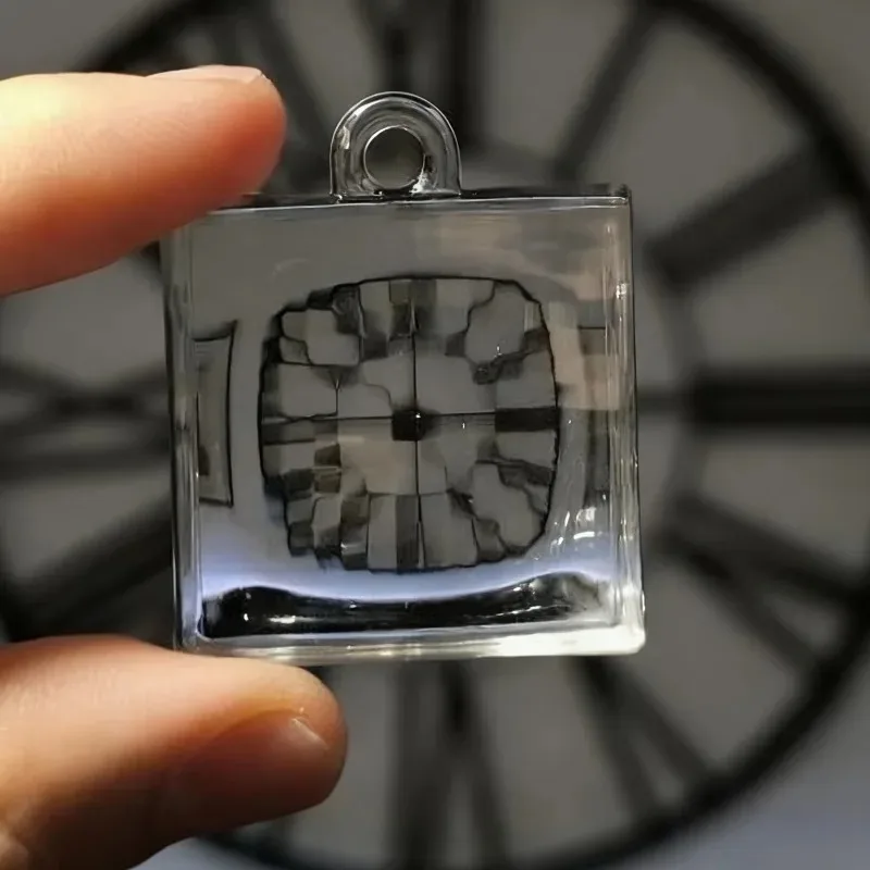 1 قطعة جديد فارغة الاكريليك بكسل المفاتيح زوجين قلادة واضح إطار صغير الإبداعية ديكور ذاتي الصنع هدية للذكرى السنوية #2