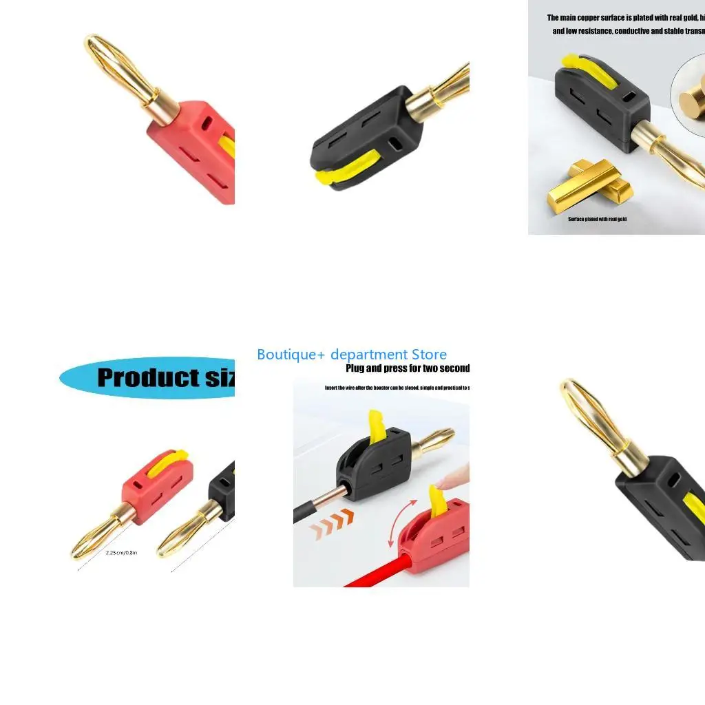 E1PD Easy Assembly No Solder Banana Connector Supporting Up to 32A Suitable for Electrical Equipment and Testing Instrument