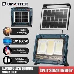 Rechargeable LED Solar Spotlight 10000LM Super Bright LED Work Light Outdoor 800watt Portable Camping Tent Projector Floodlight
