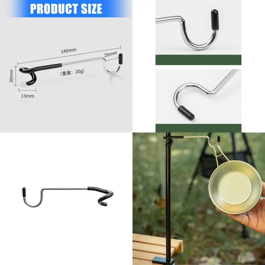 

R6FE Stainless Steels Light Stand Holder Hook Outdoor Lamp Poles Attachments Hanger