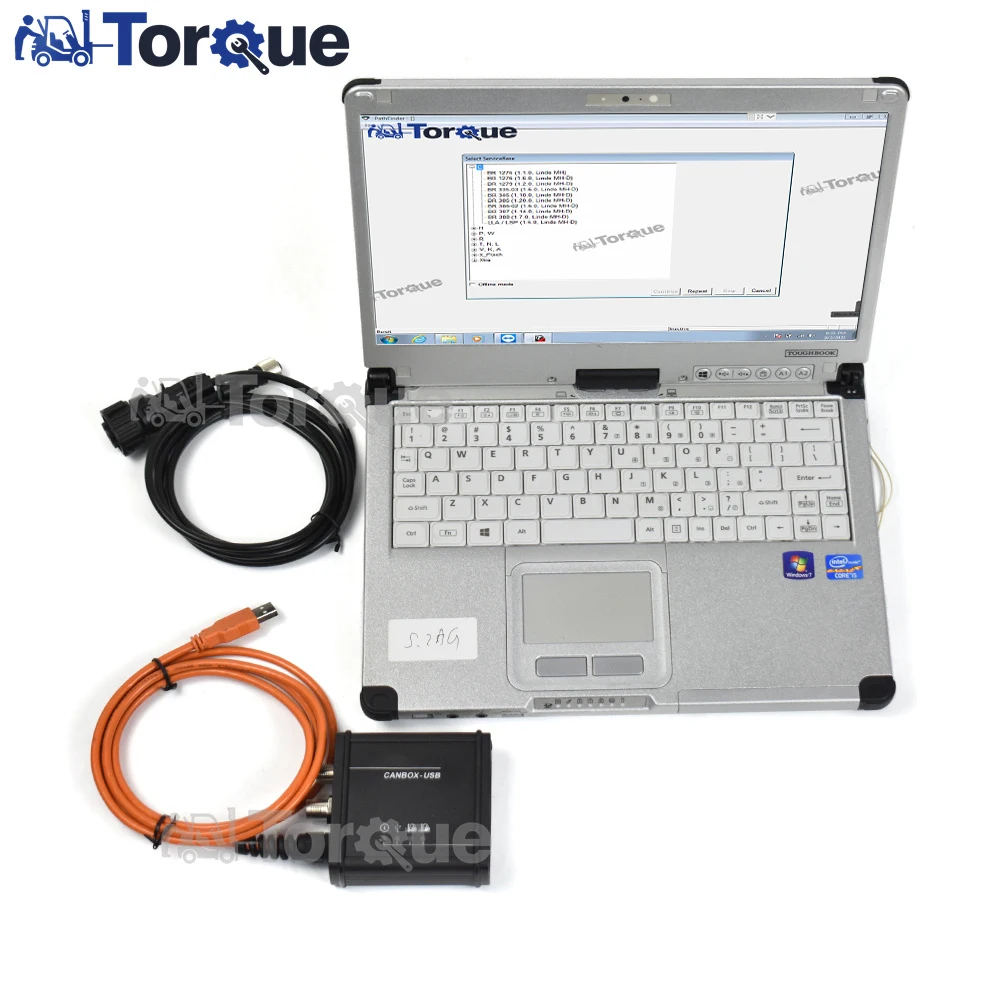 for Linde BT forklift diagnostic tool +Thoughbook CF C2 laptop linde canbox forklift Diagnose tool