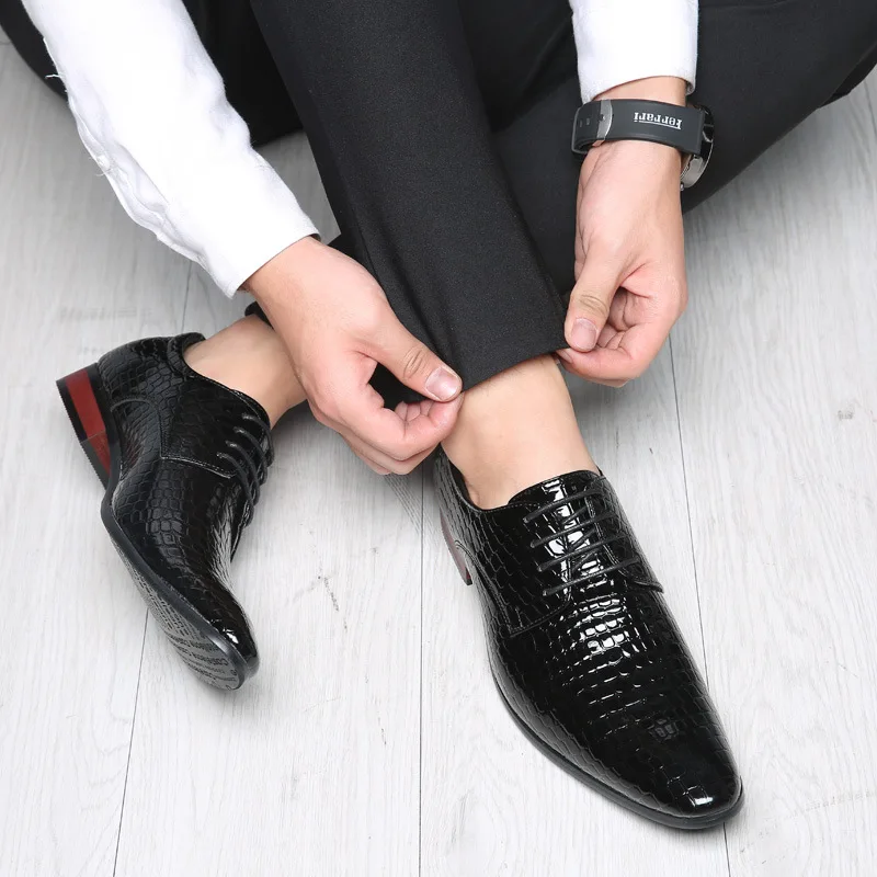 

Luxury Men Shoes For Male Pointy Big Size Loafers Brand Leather Mens Formal Man Dress Fashion Oxford Business Design Oxford Shoe
