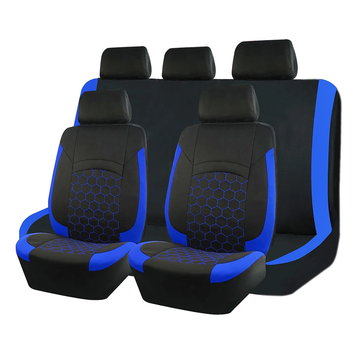 Universal 9-Piece Car Seat Covers All-Season Soft Breathable Durable Five-Seater Comfortable Universal Fit Car Seat Covers