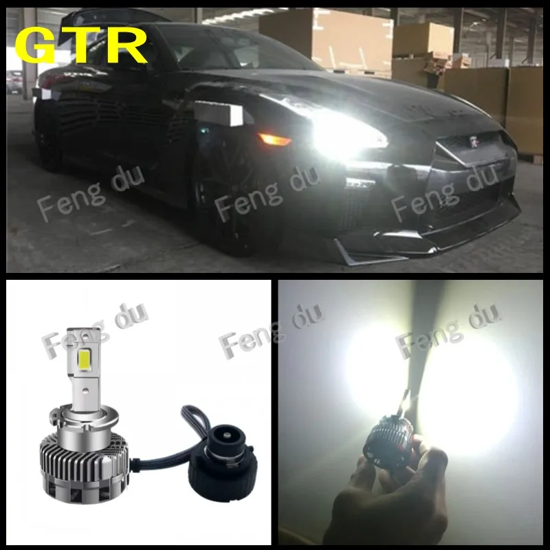 

2Pcs 2008-2014 For Nissan GTR GT-R r35 D2 6000k H9 LED Car Headlight Bulbs Low Beam High Beam Fog Lamp Light Refit Accessories