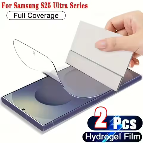 2Pcs Soft Hydrogel Film For Samsung S25 Egde S24 FE S23 S22 S21 Plus Ultra Curved Screen Protector For Galaxy S23 S21 Ultra Film