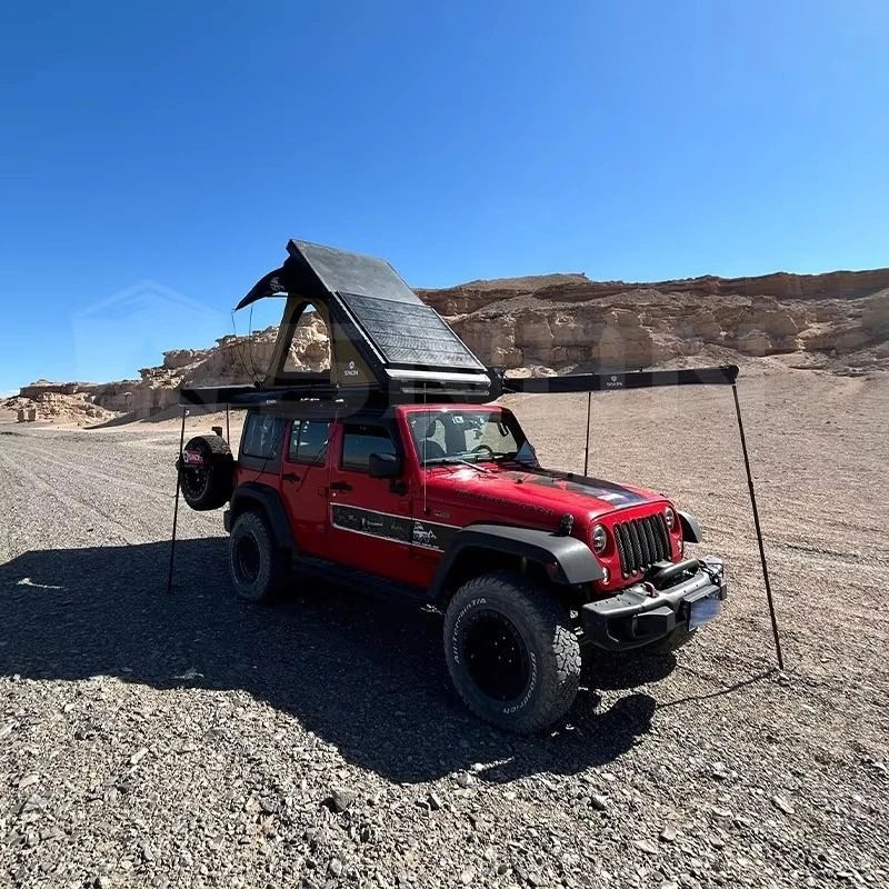 

Всесезонная водонепроницаемая ультратонкая обтекаемая палатка для кемпинга на крыше Водонепроницаемая легкая палатка на крыше с твердым корпусом со светодиодом