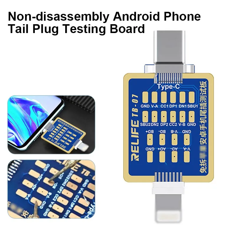 Imagem -06 - Relife Tb07 Android Phone Tail Plug Testing Board Ferramenta de Reparo de Localização Rápida Não-desmontagem Falha ip Android