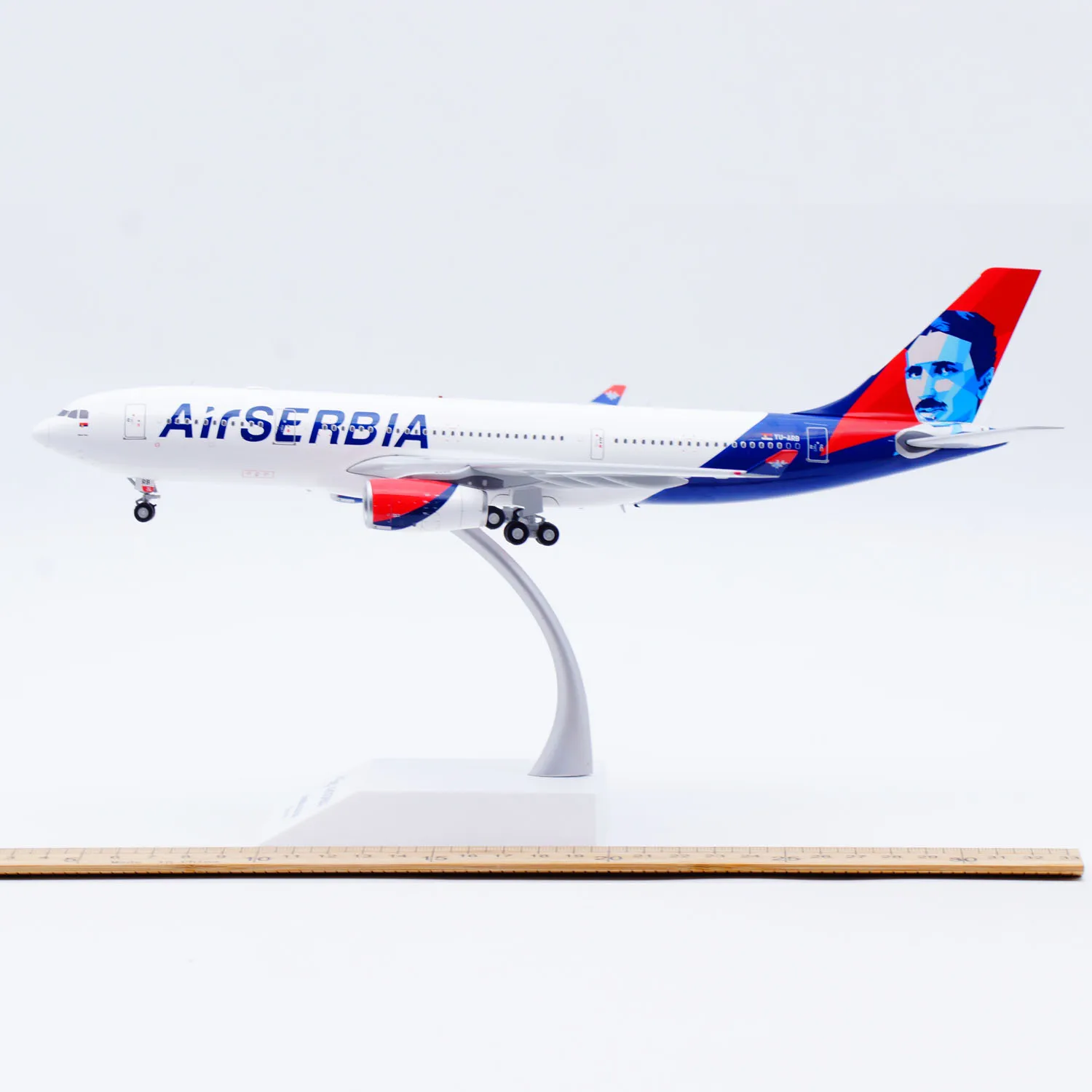

Коллекционная модель самолета XX20596 из сплава, подарок, JC Wings 1:200 Air Serbia Airbus A330-200, литая под давлением, с подставкой, YU-ARB