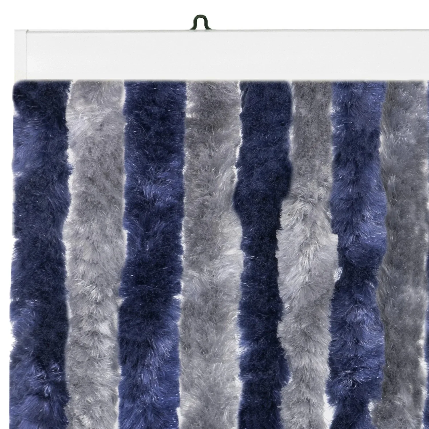 56X185cm قافلة ستارة الباب ديلوكس فو فرو منك ستارة الباب قافلة دخول ستارة الباب الأزرق والرمادي متنقل اكسسوارات #3