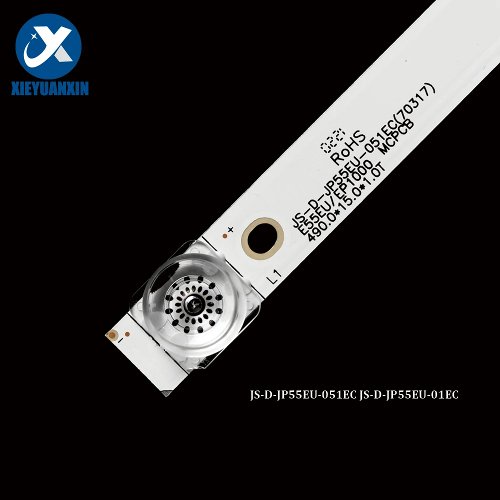 10 Buah/Set Lampu Latar LED TV 3V 2W untuk TCL ROWA 55 Inci JS-D-JP55EU-051EC Strip Lampu TV 55QHQJP