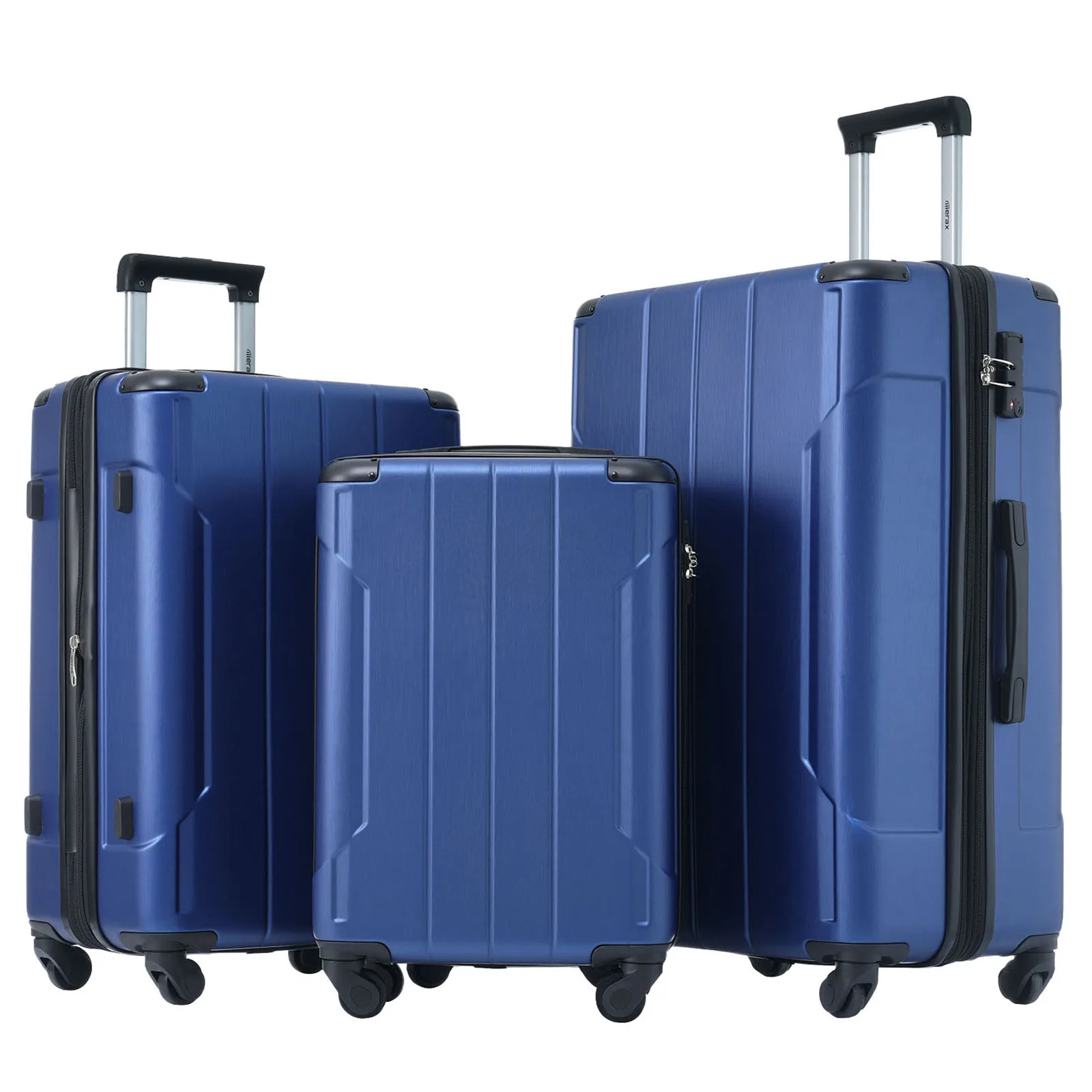 Hardshell Luggage Sets 3 Pcs Spinner Suitcase with TSA Lock Lightweight 20''24''28''