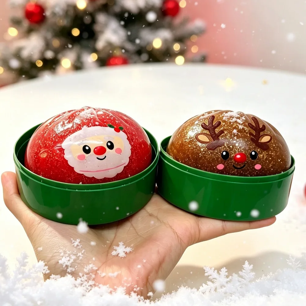 Niedliches Weihnachts-Bun-Squeeze-Stressabbau-Spielzeug, Quetschbares Bun-Spielzeug zum Stressabbau, Büro-Greifspielzeug, Geschenk, Schreibtischdekoration – Detail 8