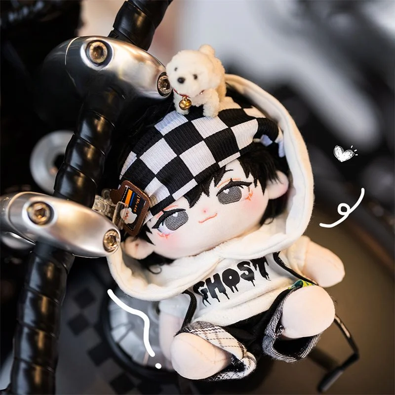 Yuri Kpop Handsome Boy Dou Xiaoxin 20cm Plush Mini Doll Toy Change Clothes Costume Ghost Outfit Cosplay Cute