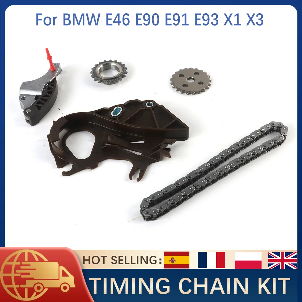 

Oil Pump Drive Chain Kit For BMW E46 E90 E91 E93 X1 X3 118i 120i 318i 320i N46 N42 N40 N45 Engine Gear Tensioner Guide Set