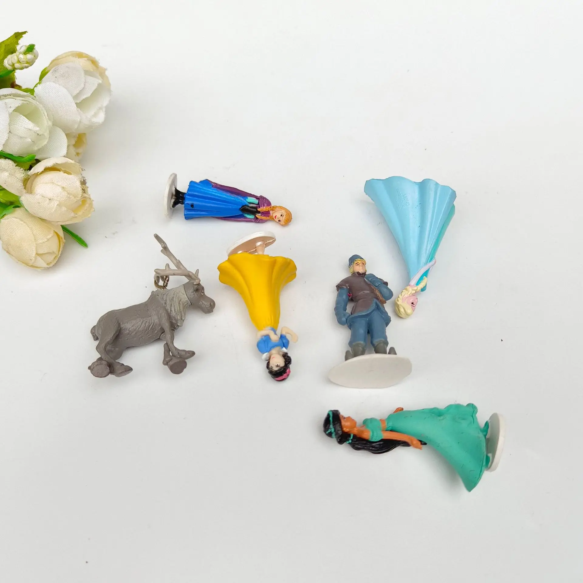 5 قطعة آنا و إلسا الأمير و الأميرة عمل الشكل أنيمي صغيرة الديكور جمع تمثال لعبة نموذج الاطفال الهدايا