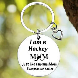 New Hockey Mom Gifts Keychain Pendant Mother Daughter Gifts Key Chains Hockey Players Gifts