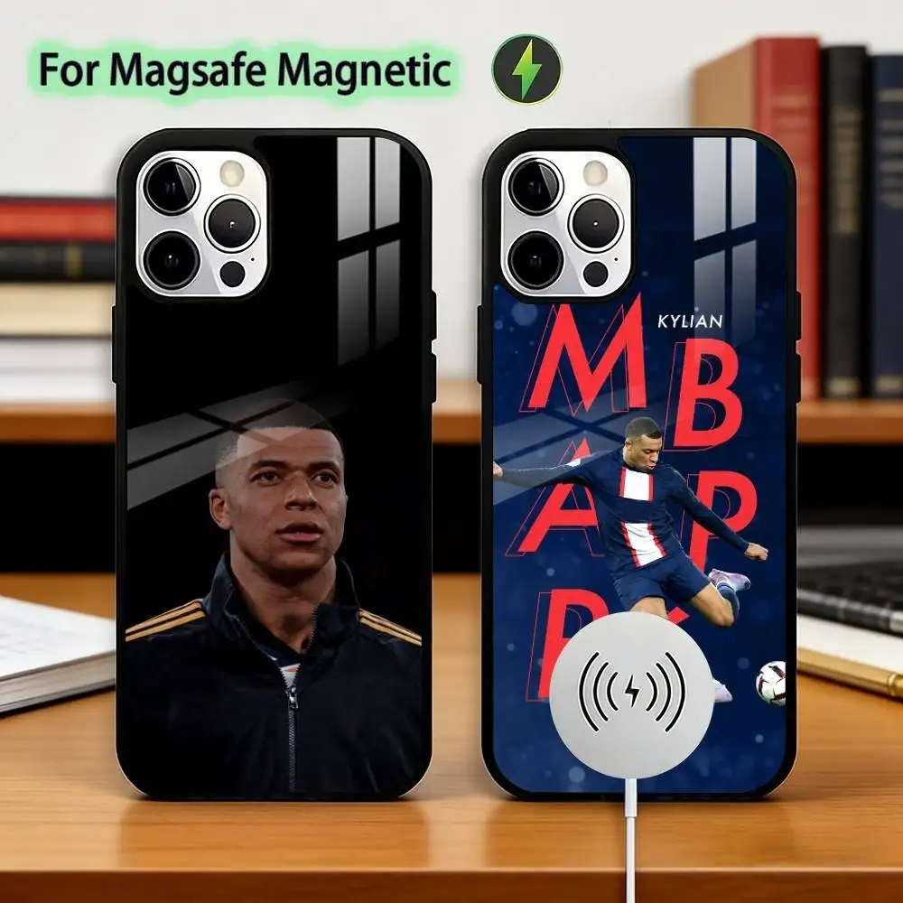 

K-Kylian Football Mbappe Phone Case For iPhone17,16,15,14,13,12,11 Plus,Pro Magnetic with Magsafe Wireless Charging