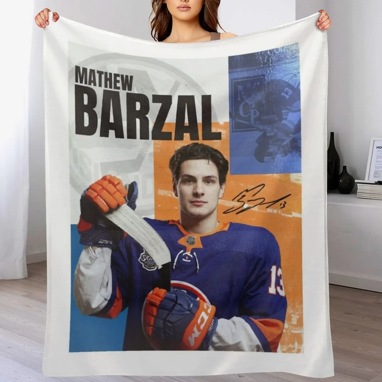 

Mathew Barzal Throw Blanket funny gift for sofa warm winter Blankets