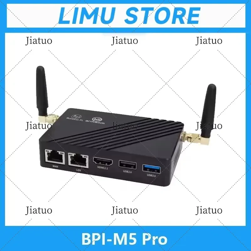 for Banana Pi BPI-M5 Pro SBC Development Board Rockchip RK3576 8GB LPDDR4 64GB eMMC ARM Mali G52 MC3 GPU 6 TOPs include board