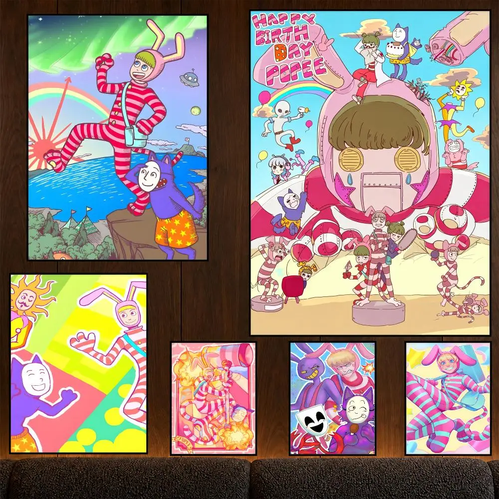 Animation Popee the Performer Kedamono Poster Wall Art Print HD Aesthetic Artwork Waterproof Printing For Fans Home Decor Gift