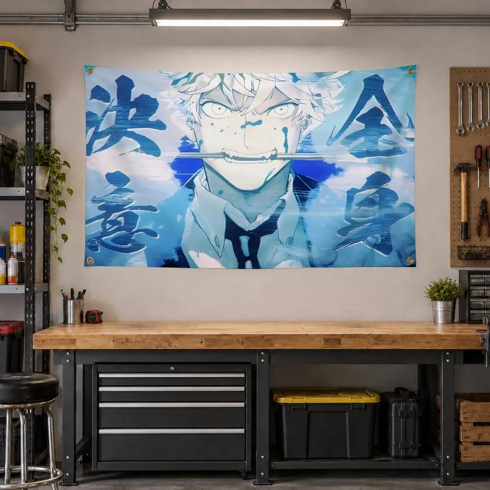 Anime Blue Period Art School Flags Personalized Banner Flag Room Dorm Camping Picnic Garage Bar Outdoor Wall Decor