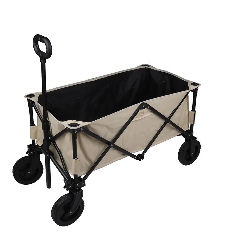 Hot Sale Wholesale Trolley Cart Foldable Folding Utility Wagon Portable Cargo Wagon For Camping Beach Outdoor Garden