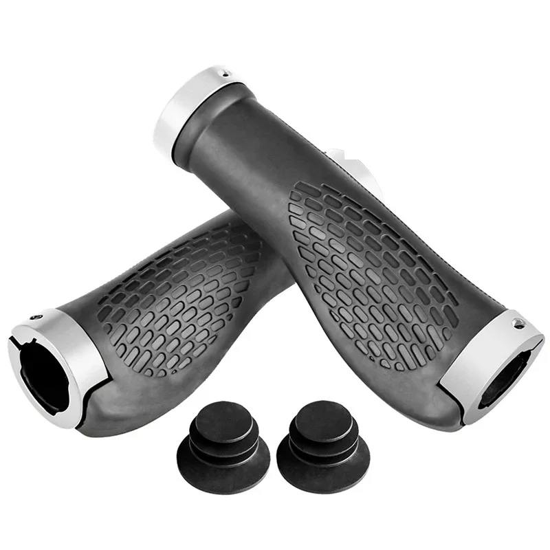 AliExpress NONE Bike Handlebar Grips Anti-Skid Non-slip Double Locking Rubber Ergonomic Mountain MTB Cycling Parts Bicycle Grips Black Gold Blue