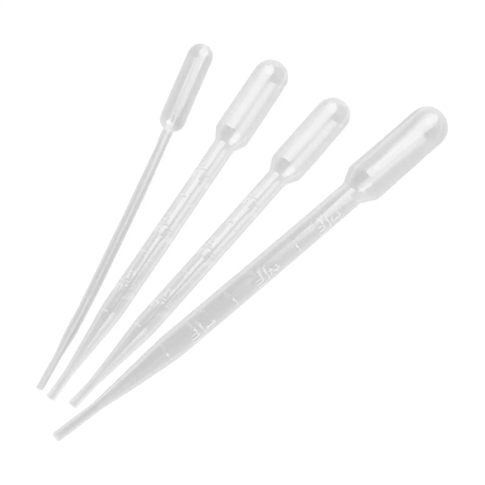 Graduated Pipette Set Clear Plastic 3ml 2ml 1ml for Science Lab Model Paint Watercolor Art Liquid Dropper Transfer Tool