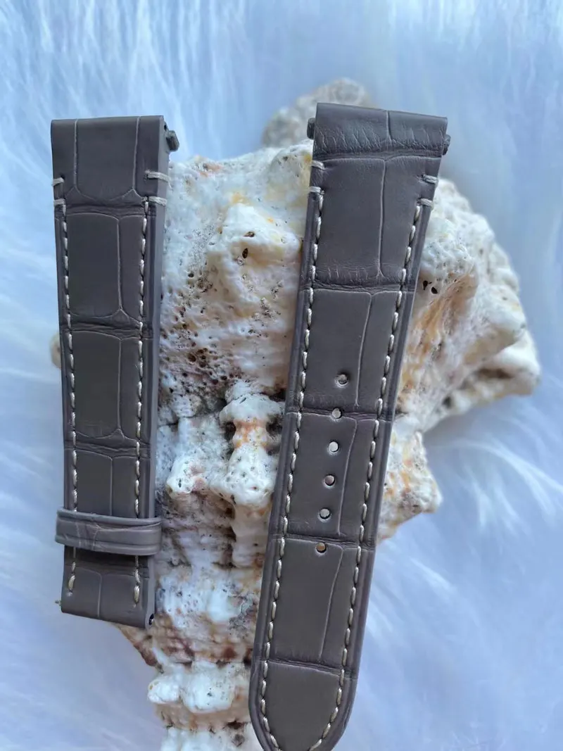 FUYIJIA Custom C-artier WSSA0017 Watchbands 18.5MM 21MM Titanium Quick Release Calibrator Alligator Strap Crocodile Skin Belt