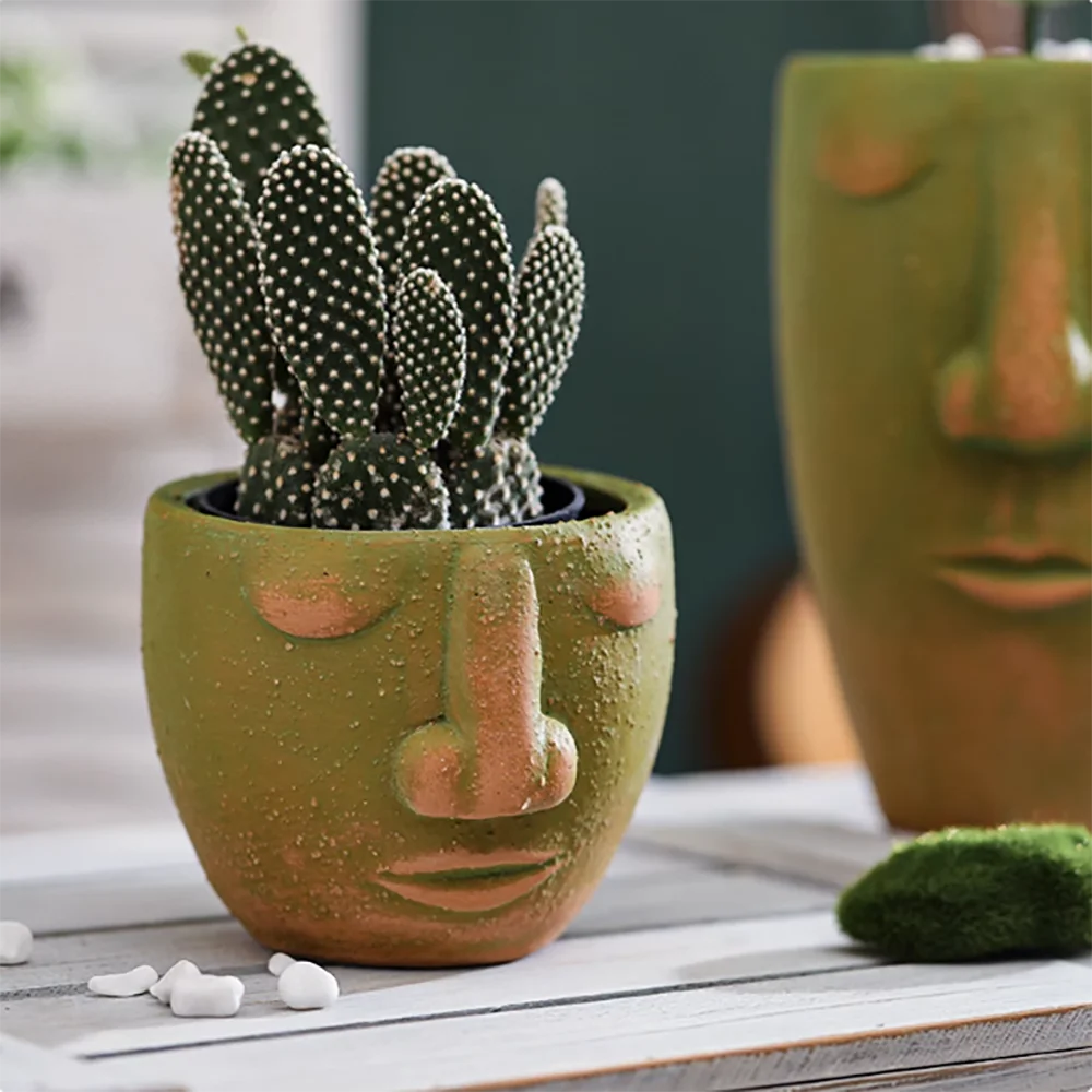 

Silicone Mold For Concrete Human Face Flower Pot, Creative Cement Succulent Pots, Jesmonite Planter, Desktop Decorations Molds