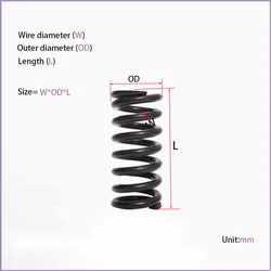 Black Strong Compression Spring/Compression Spring Vibrating Screen Spring Wire Diameter 5mm