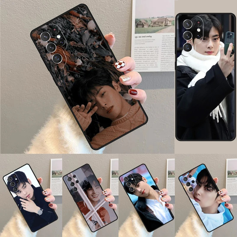 

Чехол для телефона Cha EunWoo, чехол для Samsung Galaxy S24 S25 Ultra S21 S22 Ultra S10E Note 10 Plus Note 20 FE S23