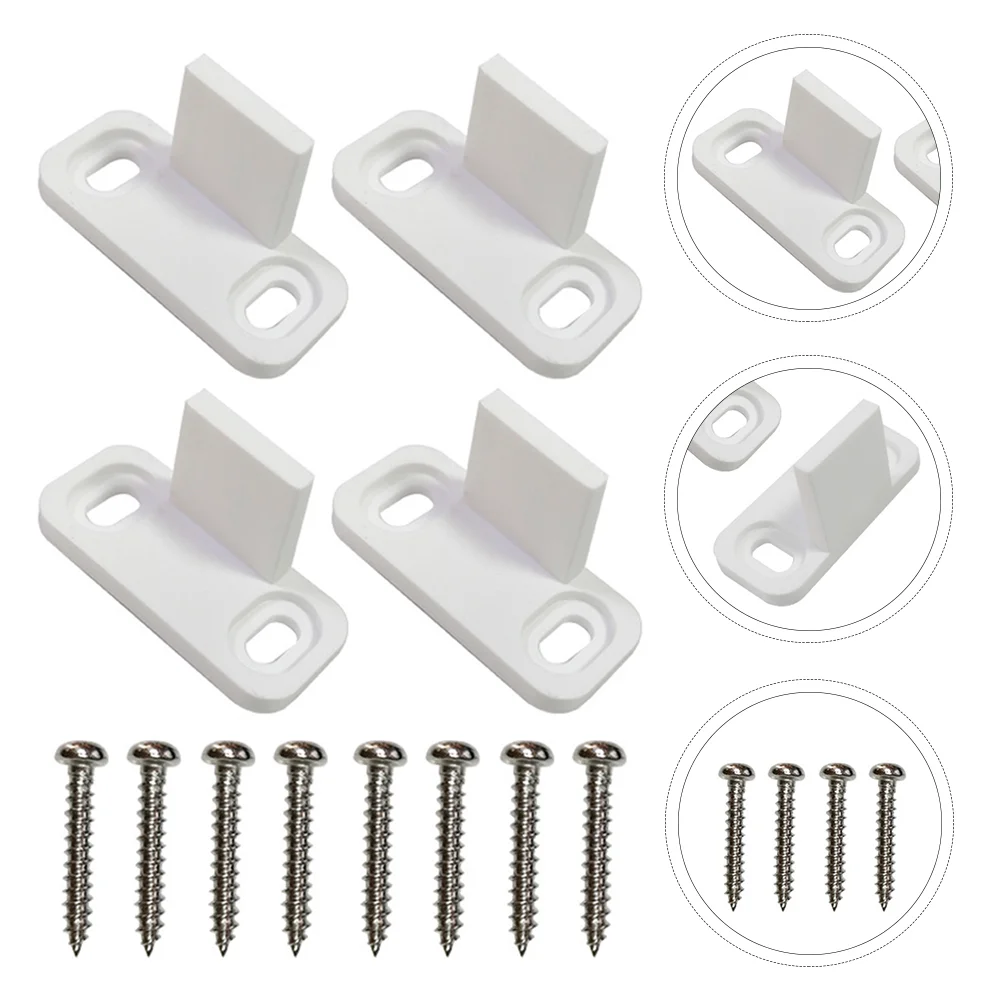 

2 Sets Gate Lock Prevent Swinging Out Hardwares Sliding Door Floor Guide Guides Pom Material Barn Stoppers Man