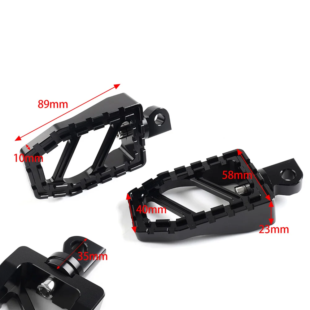 1Pair Black Aluminum Motorcycle Mini Foot Peg Footrest Pedal For Harley Davidson Sportster XL