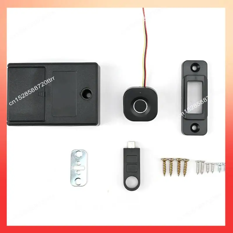 

ABNR Biometric Fingerprint Lock Black Keyless Cabinet Lock Smart Drawer Locks Anti-Theft Door Lock Long Standby Time Door