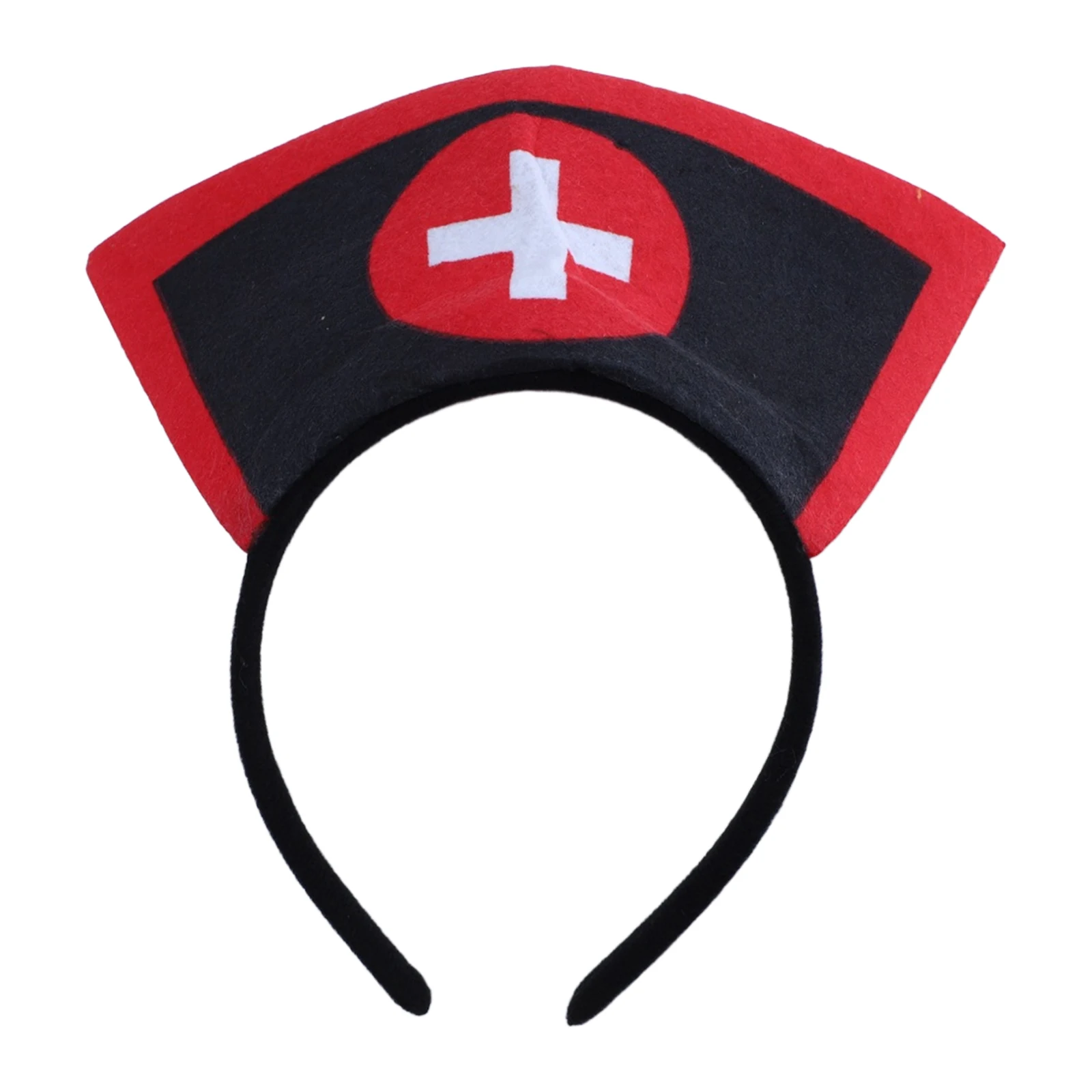 Womens Girls Creative Nurse Hat Headband Character Fun Outfit Supply Costume Accessory for Stage Performance Cosplay Halloween