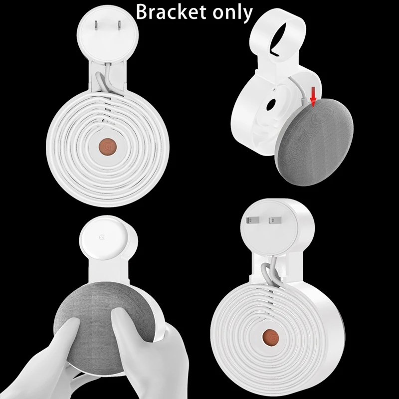 A05I-مناسب لصوت Google لـ Google Nest Mini Wall Bracket الجيل الثاني مقبس معلق دعامة تعليق