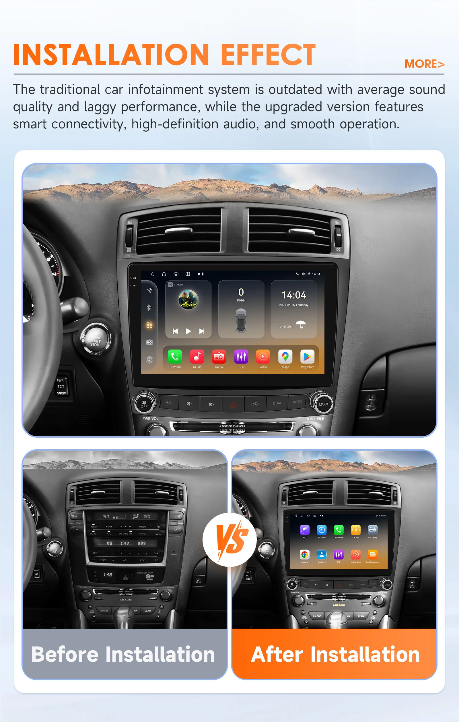 HIZPO Android 14 Car Stereo For Lexus lS250 200 300 350 2006-2012 Support Wireless Carplay Auto ADAS 360Camera DAB OBD TPMS AI