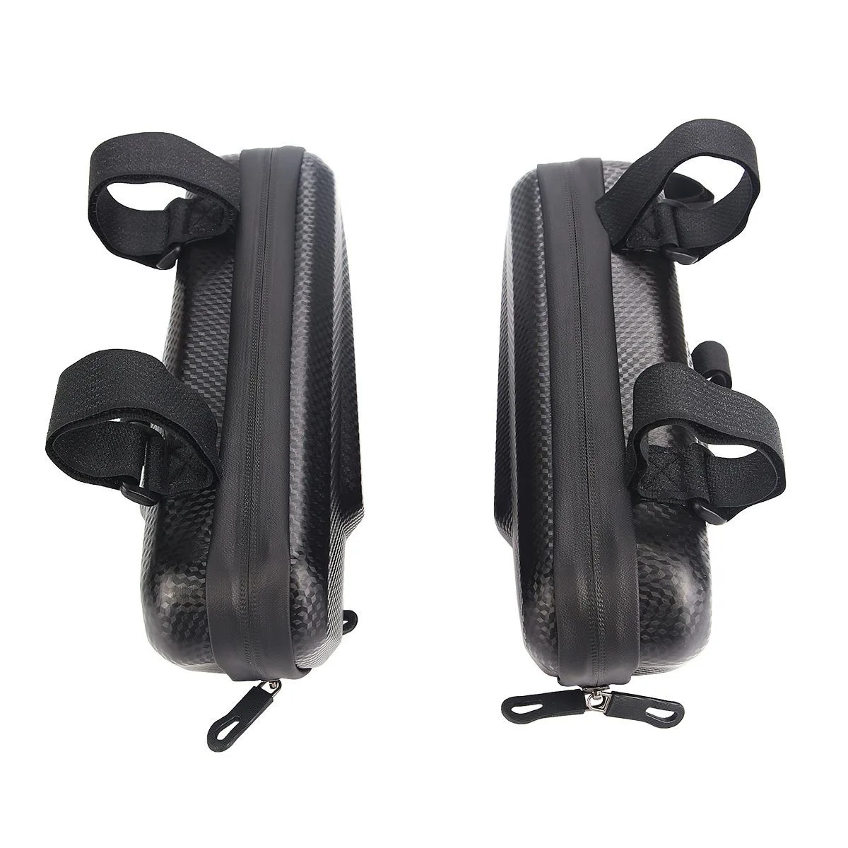 

Motorcycle & Bike Side Bag | EVA Molded Hard Shell with Carbon Fiber Pattern and Weather-Resistant Contoured Zipper Design