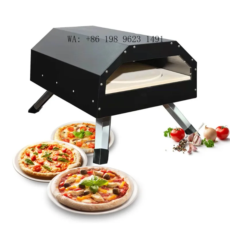 

Indoor Outdoor Freestanding Mini Gas Pizza Oven Portable Deck Baking for Garden Camping Kitchen Use