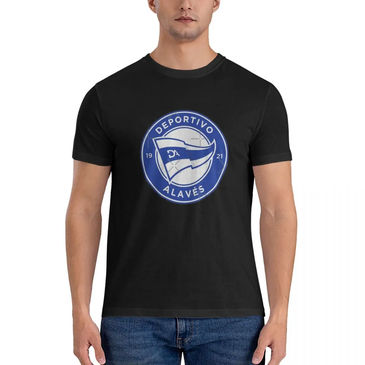 Deportivo Alaves Escudo T Shirts Men's 100% Cotton Casual T-Shirts Crewneck deportivo castellon Tees Clothes official-website