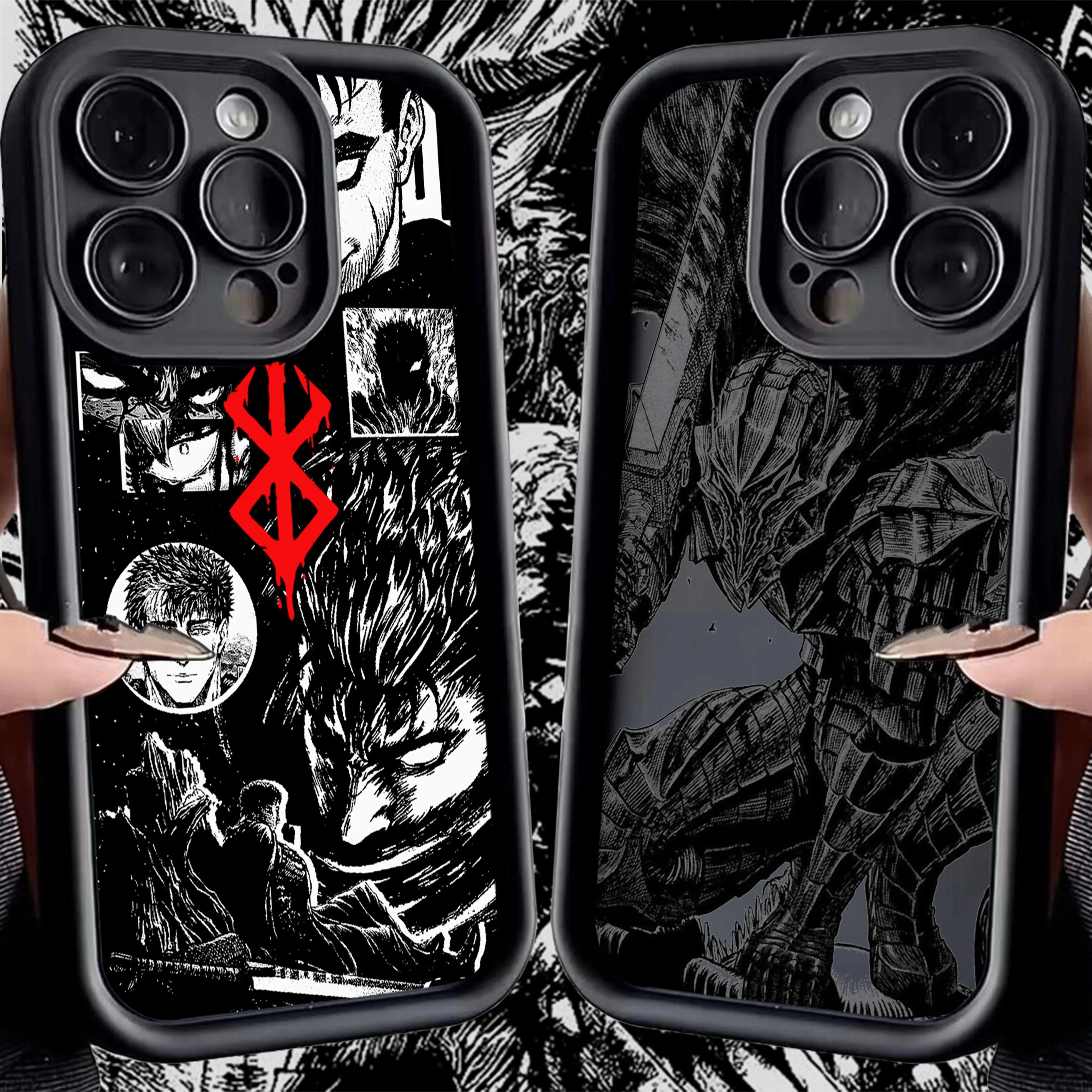 Coque de téléphone Berserk Guts Anime pour iPhone 17e 17 16e 16 15 14 13 12 11 Air Pro Max Mini XR XS X 7 8 6 6s Plus, coque arrière souple en TPU