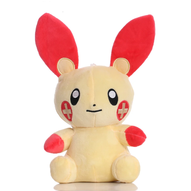 

1pcs 18cm Plusle Plush Toys Dolls kawaii Plusle Pendant Clip Soft Stuffed Plush Doll Gifts for Children Kids