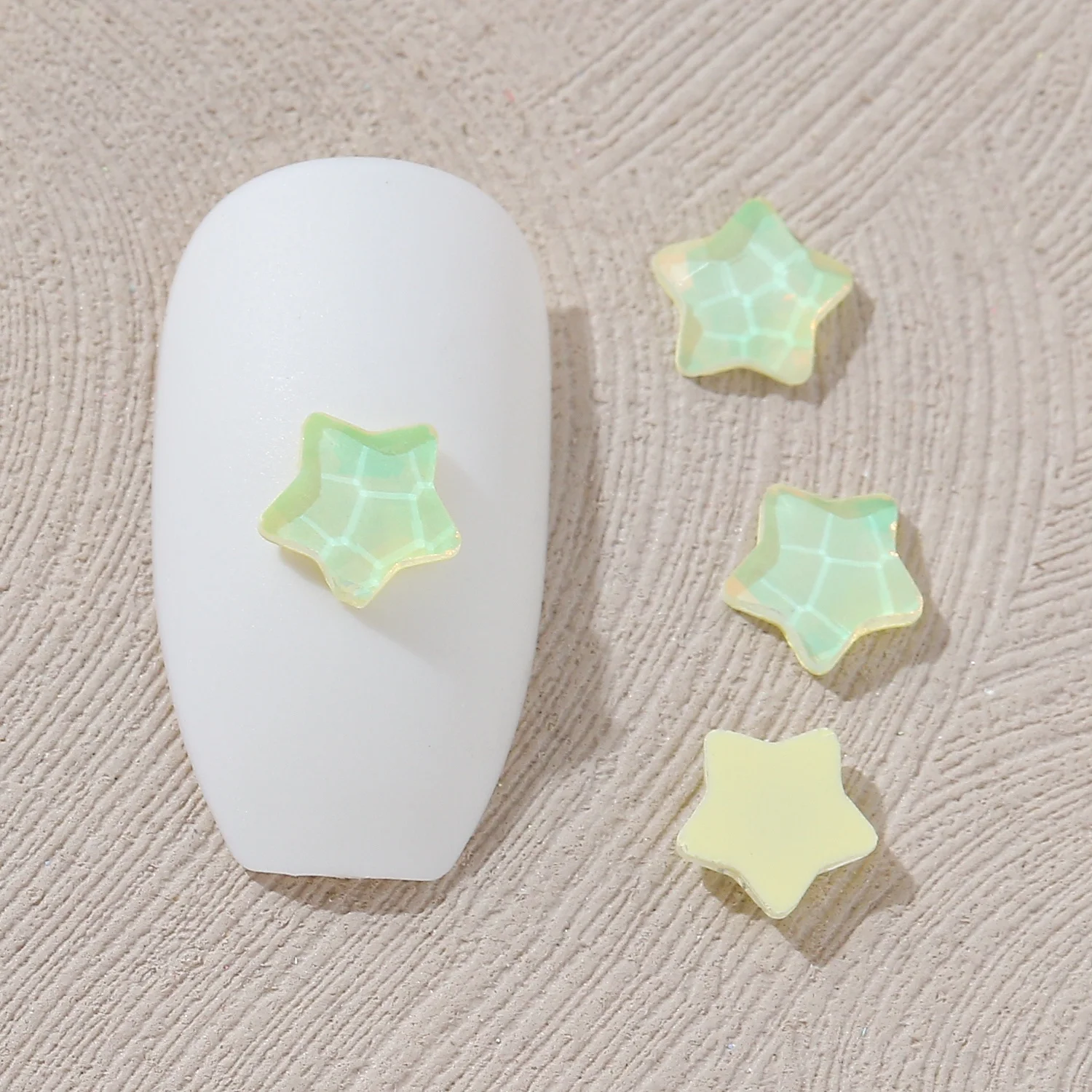 Neon Mocha 6mm Fat Starfish Shape Wholesale Flat bottom Nail Art rhinestones Self-Adhesive Glass Crystal 3D Nail Decoration